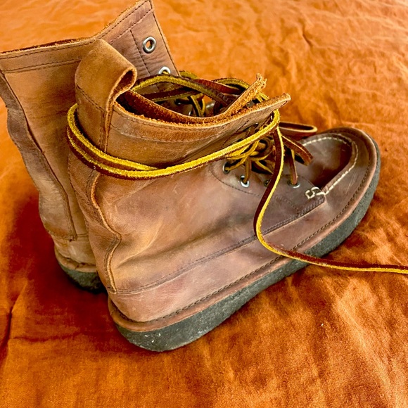 Seaveez leather lace up Mocs 8.5 brown - Picture 3 of 4